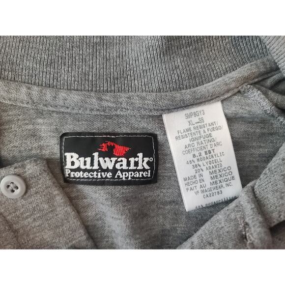 Bulwark CAT2 FR fire resistant grey short sleeve polo shirt - XL - Picture 6 of 7